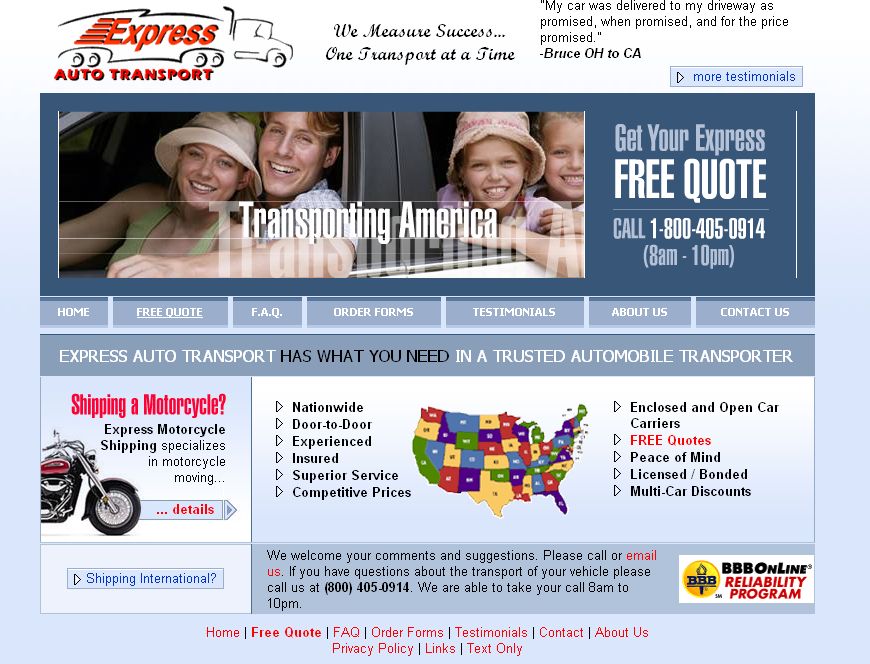 Express Auto Transport - http://www.rvcoverscampers.com/